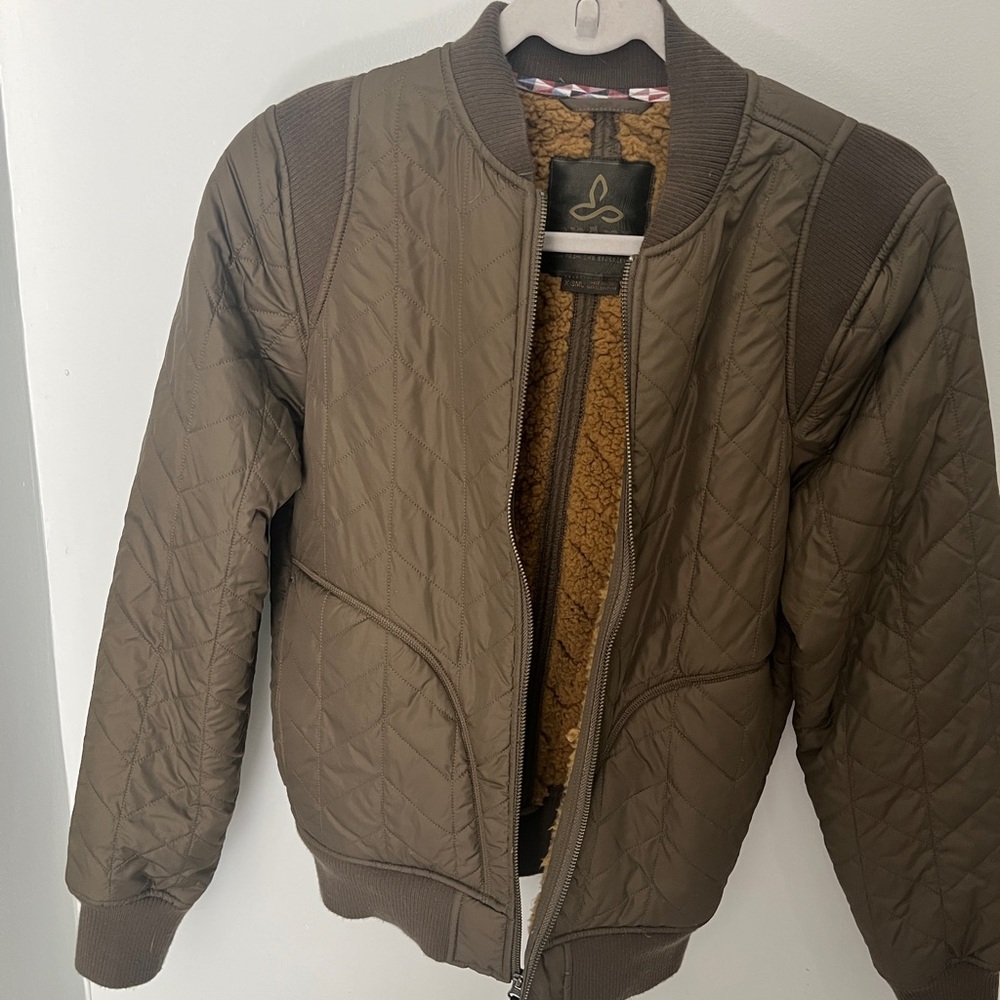 PRANA Womens Brown Quilted Jacket